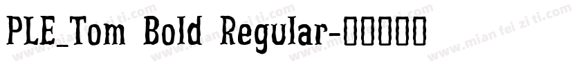 PLE_Tom Bold Regular字体转换